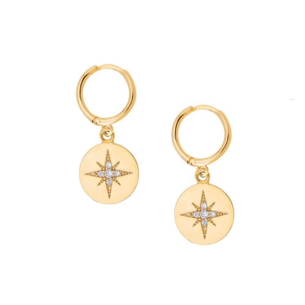18K Gold Starburst Earrings